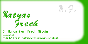 matyas frech business card
